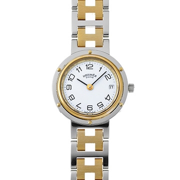 エルメス クリッパー CL3.240 アイボリー レディース 時計 【中古】【wristwatch】