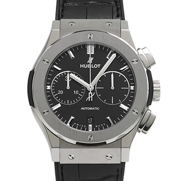 ウブロ クラシックフュージョン チタニウム クロノグラフ 521.NX.1171.LR マットブラック メンズ 時計 【中古】【wristwatch】