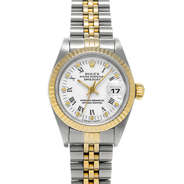ロレックス デイトジャスト 69173 ホワイト レディース 時計 【中古】【wristwatch】