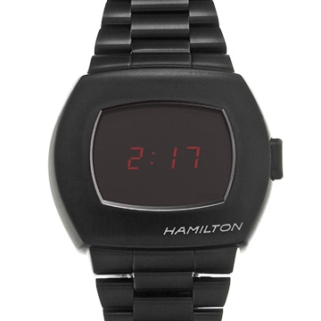 ハミルトン アメリカンクラシック PSR デジタルクォーツ H52404130 ブラック メンズ 時計 【中古】【wristwatch】