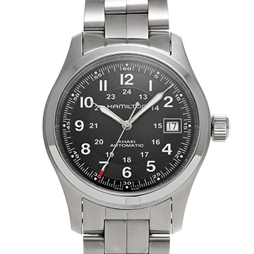 ハミルトン カーキ フィールド オート H70455133 ブラック メンズ 時計 【中古】【wristwatch】