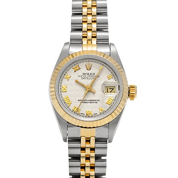 ロレックス デイトジャスト 69173 アイボリーピラミッド レディース 時計 【中古】【wristwatch】