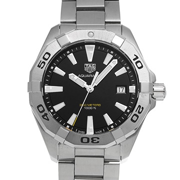 タグ ホイヤー アクアレーサー クォーツ WBD1110.BA0928 ブラック メンズ 時計 【中古】【wristwatch】