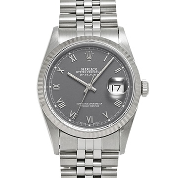 ロレックス デイトジャスト 16234 グレー メンズ 時計 【中古】【wristwatch】