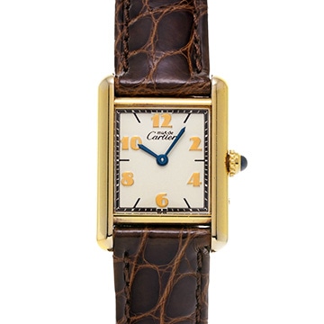 カルティエ マストタンク SM ヴェルメイユ W1008354 アイボリー ユニセックス 時計 【中古】【wristwatch】