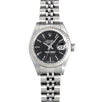 ロレックス デイトジャスト 79174 ブラック レディース 時計 【中古】【wristwatch】
