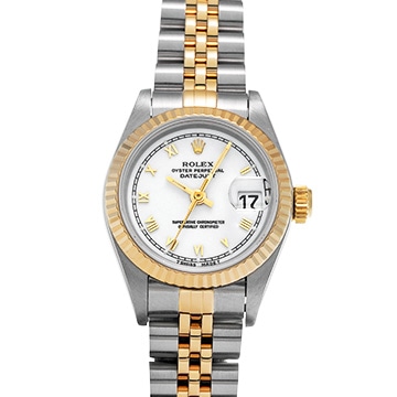 ロレックス デイトジャスト 69173 ホワイト レディース 時計 【中古】【wristwatch】