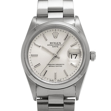 ロレックス オイスターパーペチュアル デイト 15200 シルバー メンズ 時計 【中古】【wristwatch】