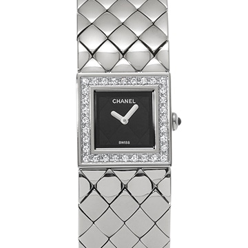 シャネル マトラッセ H0489 ブラック レディース 時計 【中古】【wristwatch】