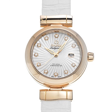 オメガ デ・ヴィル レディマティック コーアクシャル 425.63.34.20.55.001 ホワイトシェル/ダイヤモンド レディース 時計 【中古】【wristwatch】