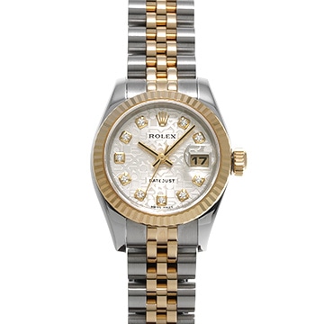 ロレックス デイトジャスト 179173G シルバーコンピュータ/ダイヤモンド レディース 時計 【中古】【wristwatch】