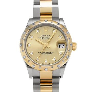 ロレックス デイトジャスト 31 278343RBR シャンパン/ダイヤモンド ユニセックス 時計 【中古】【wristwatch】