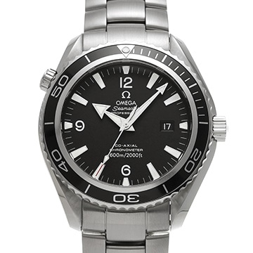 オメガ シーマスター プラネットオーシャン 600 コーアクシャル 2200.50 ブラック メンズ 時計 【中古】【wristwatch】