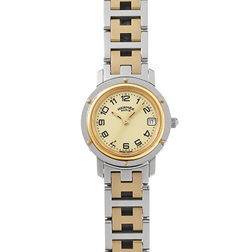エルメス クリッパー CL4.220.430/3752 アイボリー レディース 時計 【中古】【wristwatch】
