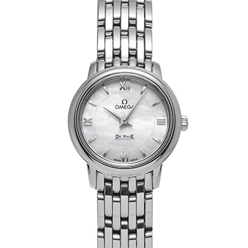 オメガ デ・ヴィル プレステージ クォーツ 424.10.24.60.05.001 ホワイトシェル レディース 時計 【中古】【wristwatch】