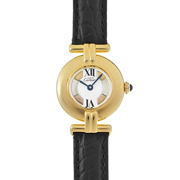 カルティエ マスト コリゼ  ヴェルメイユ SM W1006654 ホワイト レディース 時計 【中古】【wristwatch】
