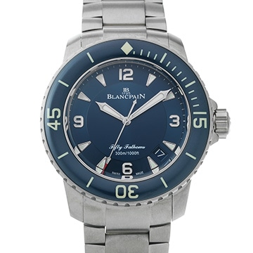 ブランパン フィフティ ファゾムス オートマティック 5015 12B40 98B ブルー メンズ 時計 【中古】【wristwatch】