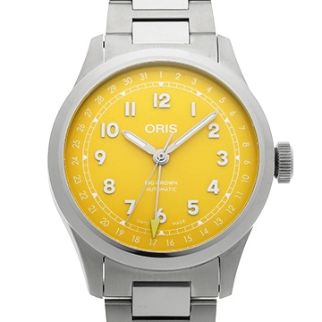 オリス ビッグクラウン ポインターデイト 01 754 7798 4069-07 8 20 イエロー メンズ 時計 【中古】【wristwatch】