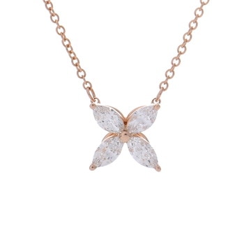 ティファニー ビクトリア ネックレス ミディアム ゴールド K18ピンクゴールド PG レディース ジュエリー 【中古】【jewelry】