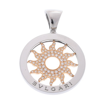 ブルガリ トンドサン ペンダントトップ パヴェ ゴールド K18イエローゴールド YG/ステンレススチール レディース ジュエリー 【中古】【jewelry】