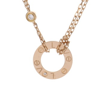 カルティエ ラブサークル ネックレス 2PD ゴールド CRB7219500 K18イエローゴールド YG レディース ジュエリー 【中古】【jewelry】