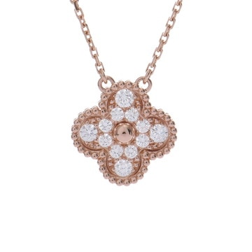 ヴァン クリーフ&アーペル ヴィンテージアルハンブラ ネックレス パヴェ ゴールド VCARP2R300 K18ピンクゴールド PG レディース ジュエリー 【中古】【jewelry】