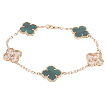 ヴァン クリーフ&アーペル ヴィンテージアルハンブラ ブレスレット 5P ゴールド VCARO7GQ00 K18イエローゴールド YG レディース ジュエリー 【中古】【jewelry】