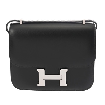 エルメス コンスタンス3 18 ミロワール ブラック ボックスカーフ レディース バッグ 【中古】【bag】