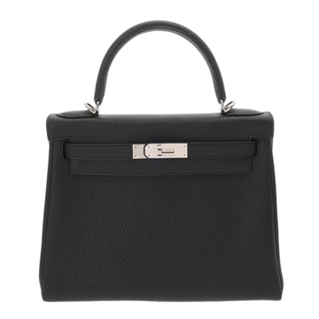 エルメス ケリー 28 内縫い 2WAY ブラック トゴ レディース バッグ 【中古】【bag】