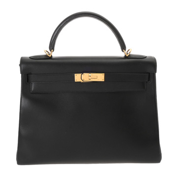 エルメス ケリー 32 内縫い ブラック ヴォーガリバー レディース バッグ 【中古】【bag】