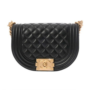 シャネル ボーイシャネル スモール フラップバッグ ブラック AS3350 グレインドカーフスキン レディース バッグ 【中古】【bag】