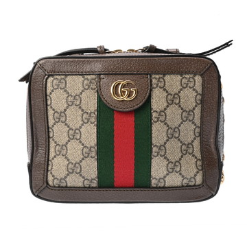 グッチ オフィディア GG ミニショルダーバッグ ベージュ/エボニー/ブラウン 602576 GGスプリームキャンバス/レザー レディース バッグ 【中古】【bag】