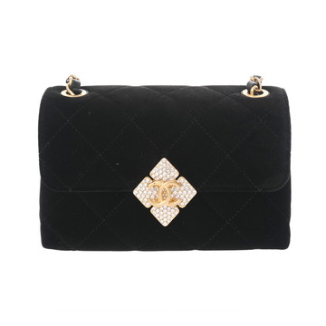 シャネル マトラッセ チェーンショルダー ブラック AS2633 ベルベット レディース バッグ 【中古】【bag】