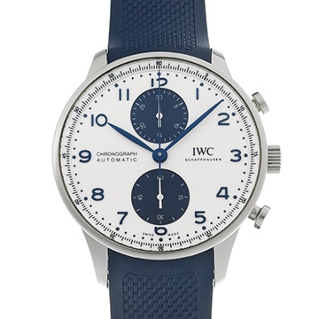 IWC ポルトギーゼ クロノグラフ IW371620 ホワイト/ブルー メンズ 時計 【中古】【wristwatch】