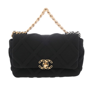 シャネル CHANEL19 ハンドバッグ ブラック AS1160 ジャージー レディース バッグ 【中古】【bag】