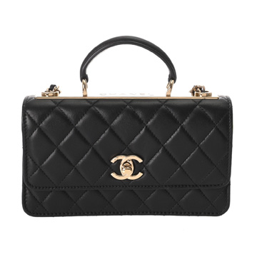 シャネル マトラッセ トレンディCC チェーンウォレット ブラック AP4323 ラムスキン レディース バッグ 【中古】【bag】