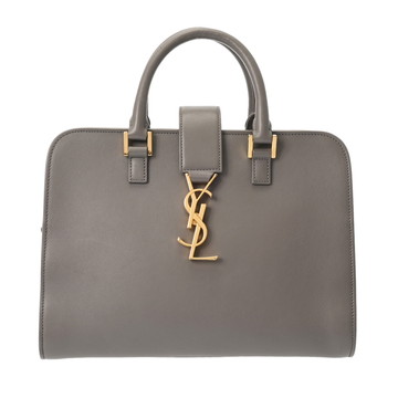 サンローラン ベイビーカバス 2WAY グレー GNR372087.1014 グレインドカーフレザー レディース バッグ 【中古】【bag】