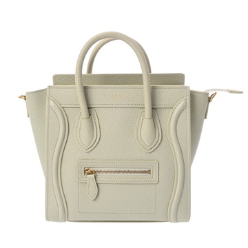 セリーヌ ラゲージ ナノ 2WAY ライトグリーン 189243DRU ドラムドカーフ レディース バッグ 【中古】【bag】