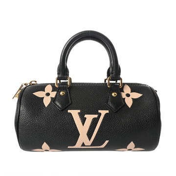 ルイ ヴィトン バイカラーモノグラムアンプラント パピヨン BB ブラック/ベージュ M45980 レザー レディース バッグ 【中古】【bag】