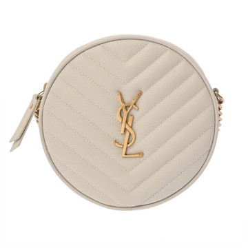 サンローラン ヴィニル ホワイト 610436 グレインプードルレザー レディース バッグ 【中古】【bag】