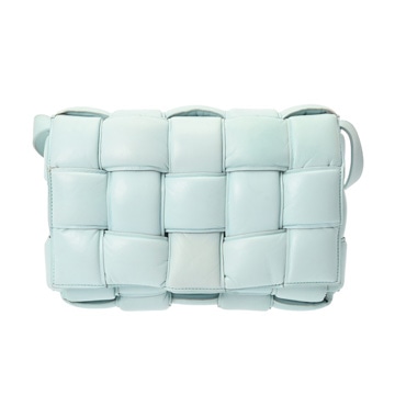 ボッテガ ヴェネタ マキシイントレチャート パデッド カセット ライトブルー 591970 ラムスキン ユニセックス バッグ 【中古】【bag】