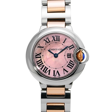 カルティエ バロンブルー ドゥ カルティエ 28mm W6920034 ピンクシェル ユニセックス 時計 【中古】【wristwatch】