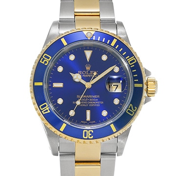 ロレックス サブマリーナ デイト 16613 ブルー メンズ 時計 【中古】【wristwatch】