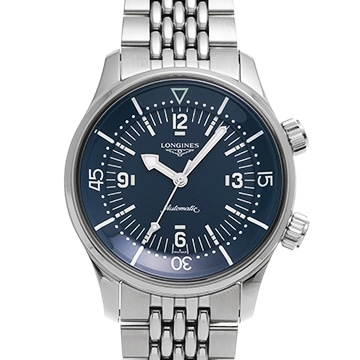 ロンジン レジェンドダイバー L3.764.4.90.6 ブルー メンズ 時計 【中古】【wristwatch】