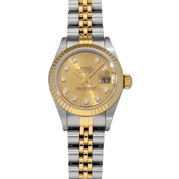 ロレックス デイトジャスト 79173G シャンパン/ダイヤモンド レディース 時計 【中古】【wristwatch】