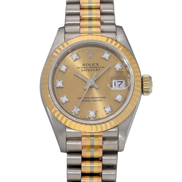 ロレックス デイトジャスト トリドール 69179BIC シャンパン/ダイヤモンド レディース 時計 【中古】【wristwatch】