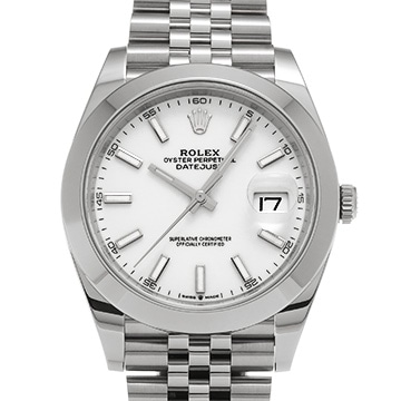 ロレックス デイトジャスト 41 126300 ホワイト メンズ 時計 【中古】【wristwatch】