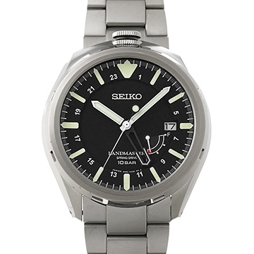 セイコー プロスペックス ランドマスター スプリングドライブ GMT SBDB015 ブラック メンズ 時計 【中古】【wristwatch】