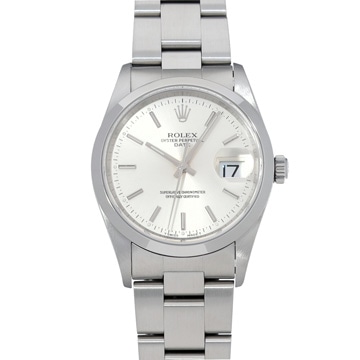 ロレックス オイスターパーペチュアル デイト 15200 シルバー メンズ 時計 【中古】【wristwatch】