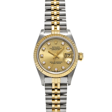 ロレックス デイトジャスト 69173G シャンパン/ダイヤモンド レディース 時計 【中古】【wristwatch】